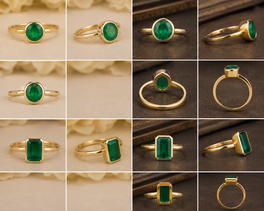 Emerald Green (पन्ना) Panchdhatu Ring