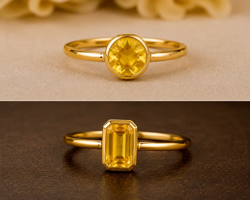 Yellow Sapphire (पुखराज) Panchdhatu Ring