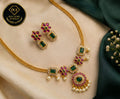 Green Stone Gold plated SET